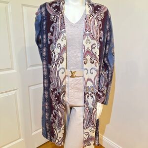 Chico's Multicolor Long Paisley Cardigan
